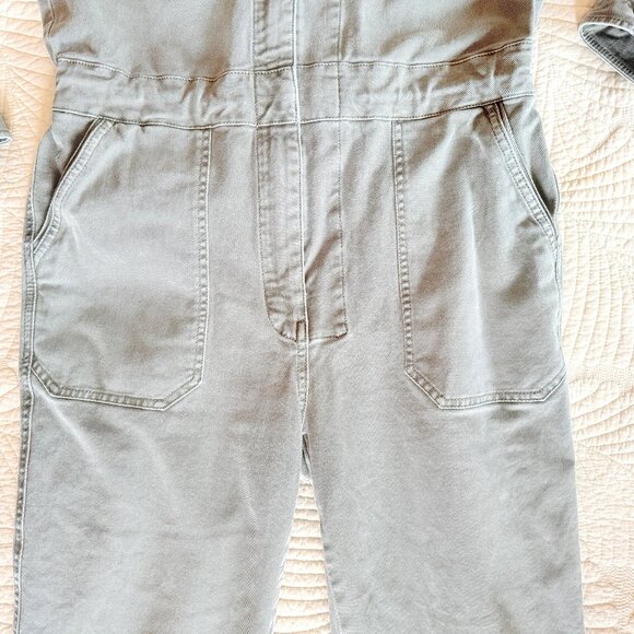 Faherty Overland Twill Utility Jumpsuit Olive Green Straight Leg Size M - Picture 12 of 17